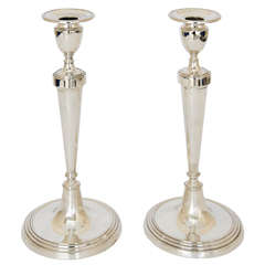 Pair of George III Antique Silver Candlesticks