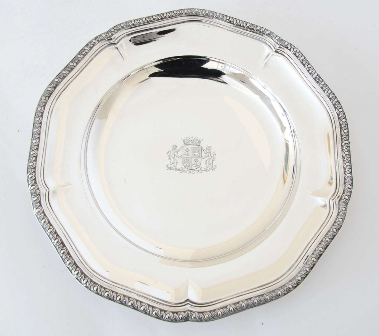 Antique Silver Magnificent French Service of Plates For Sale 1