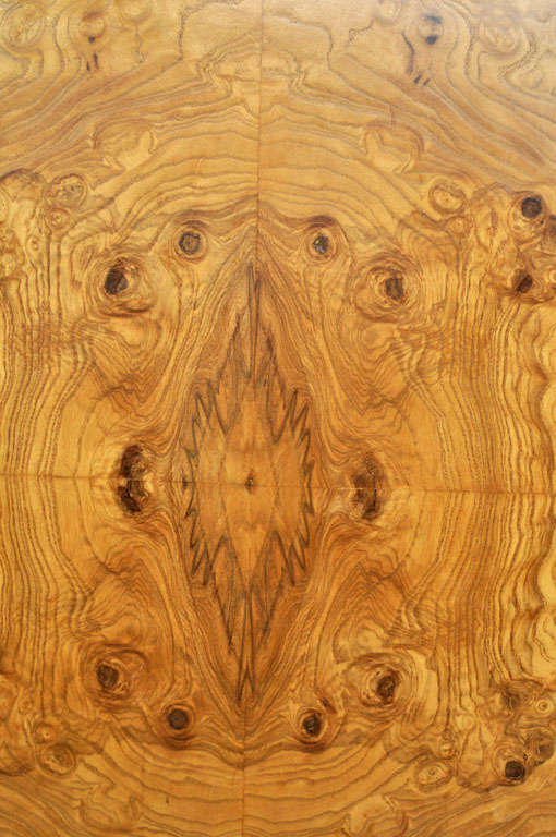 Late 20th Century Milo Baughman burl wood sideboard
