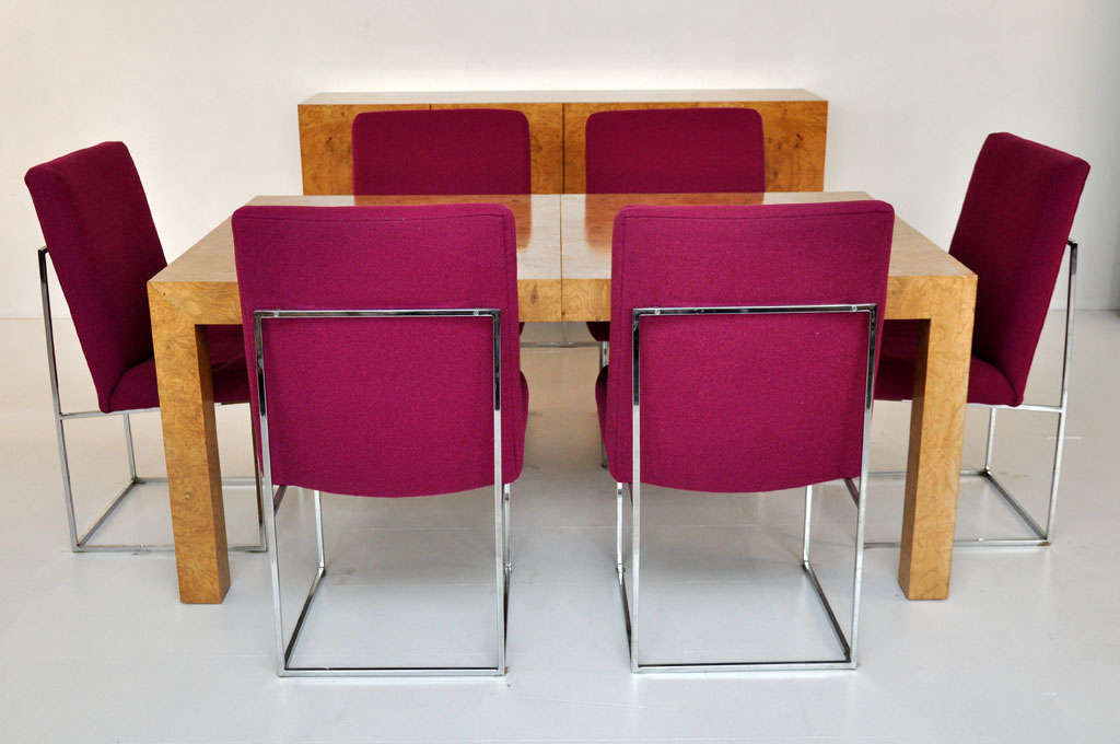 Milo Baughman burl wood sideboard 6