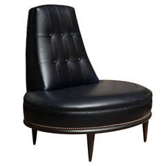 Oval Leather Lounge