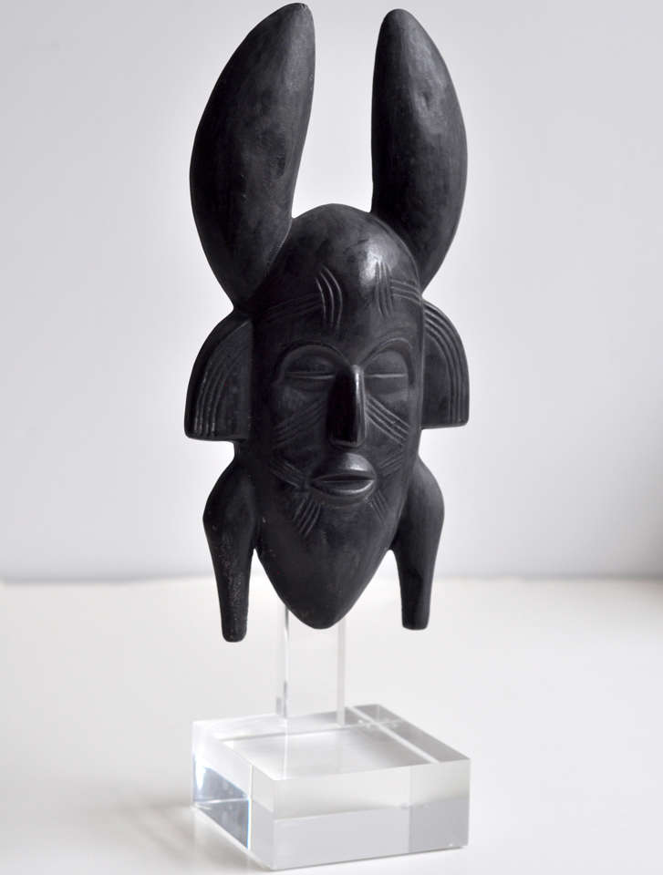 A rare ceramic tribal mask by the influential French ceramist Roger Capron (1922-2006). By the late 1950s Capron had moved to Vallauris where he set up a ceramic workshop. He is often cited as having contributed to the 