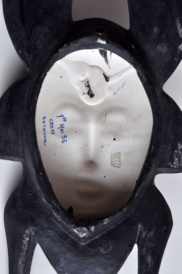 French Modernist Ceramic Mask by Roger Capron 1