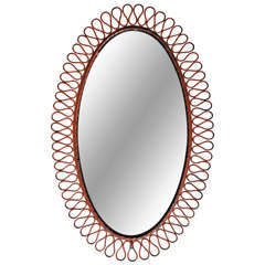 Large Oval Mirror by Mathieu Mategot