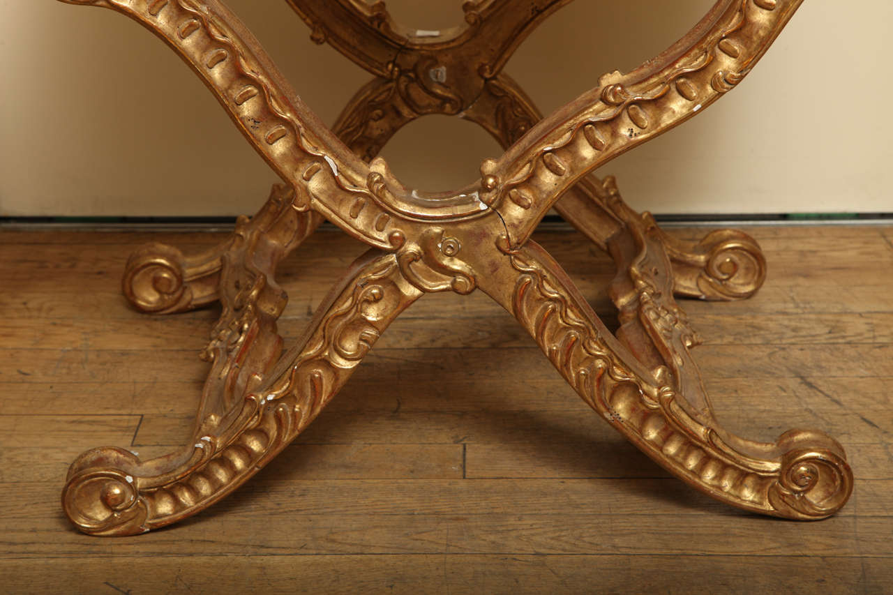 20th Century French X-Shaped Louis XV Style Hand Carved Pliant Stools