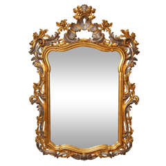 Giltwood Rococco style mirror 