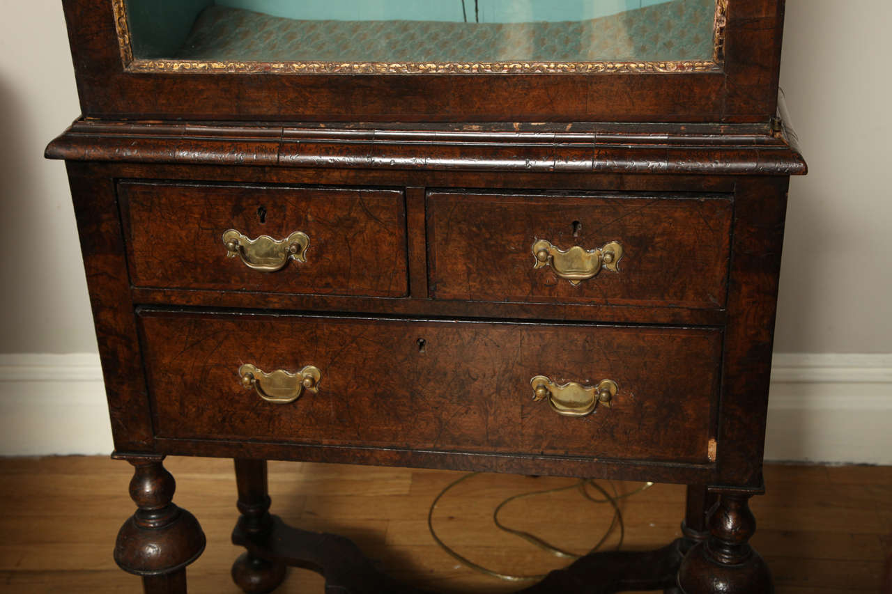 18th Century and Earlier A Two Part English Queen Anne Style Cabinet 