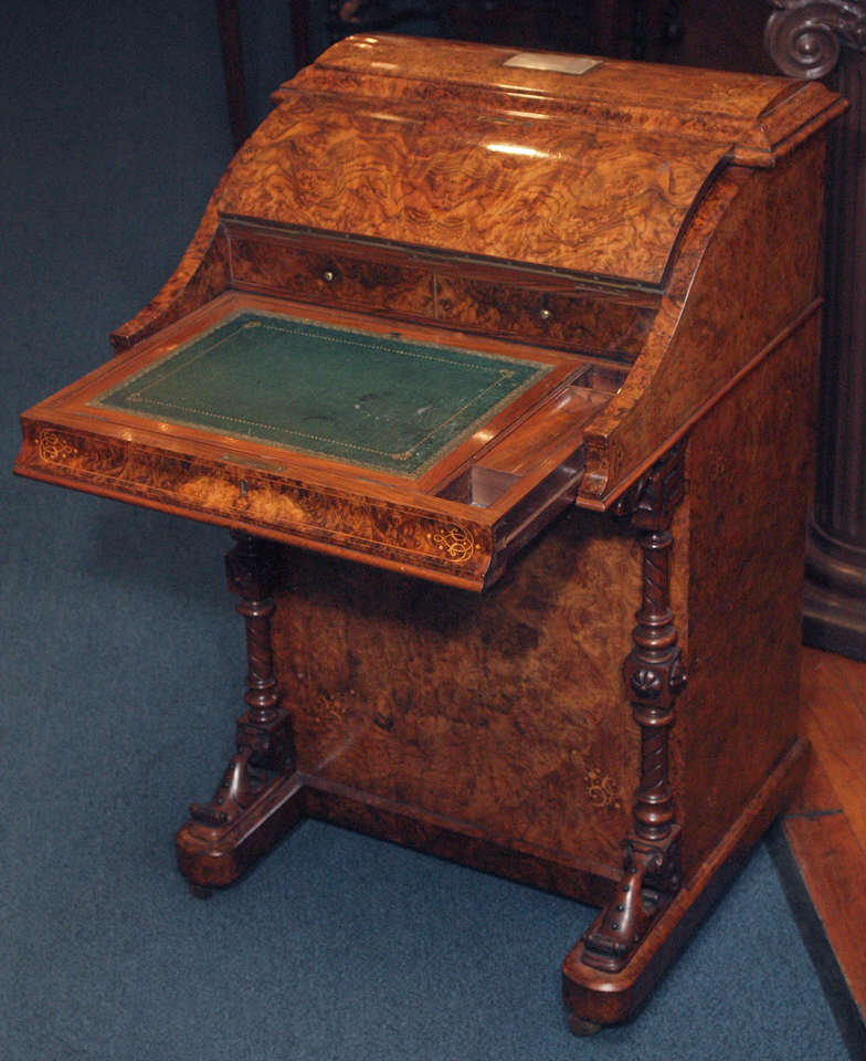British Rare Antique Mechanical Davenport Desk