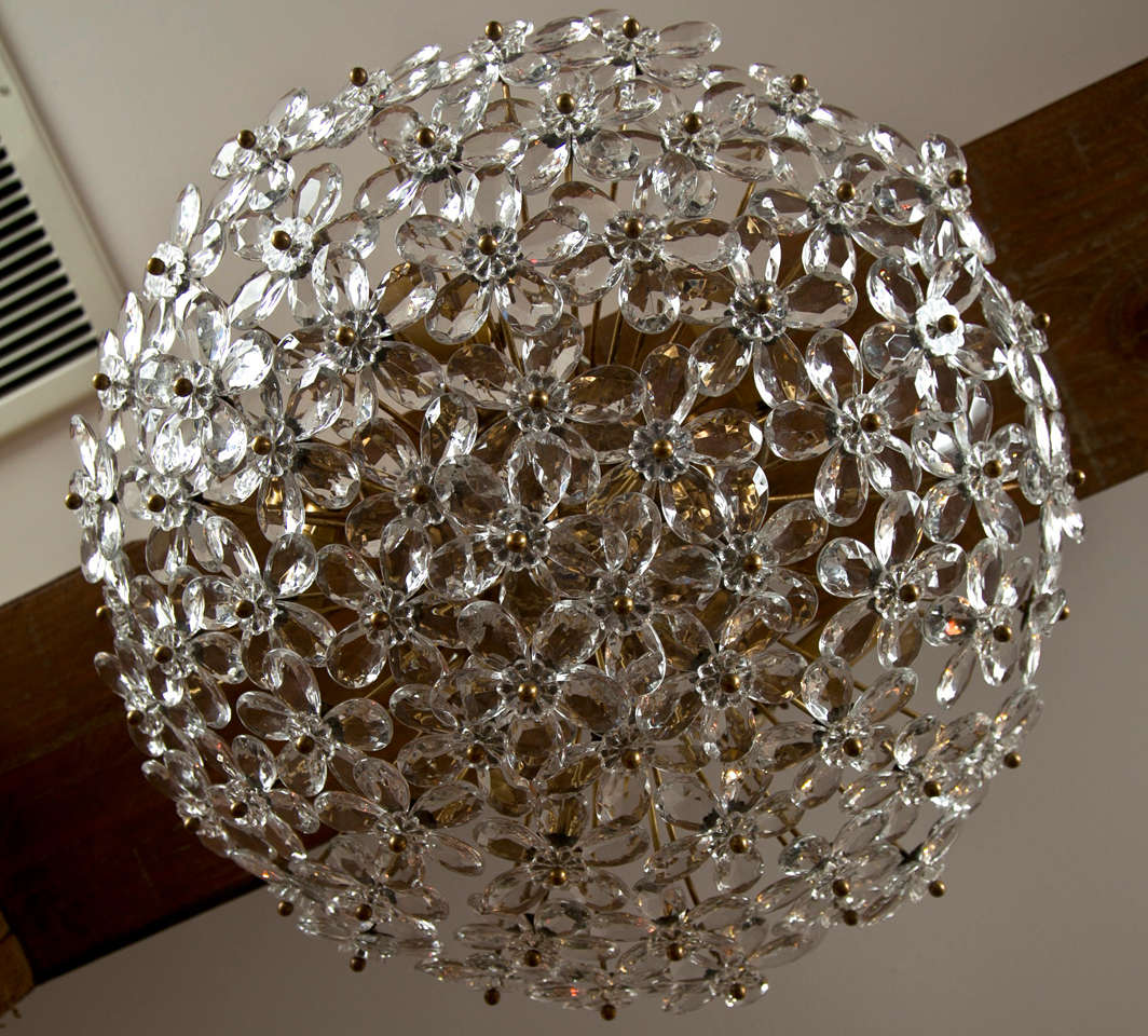 Italian Large Crystal Flush Mount