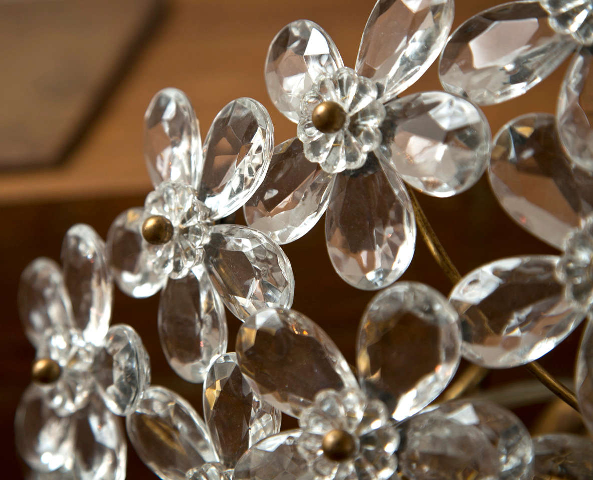 20th Century Large Crystal Flush Mount