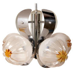 mid century Italian 70s megezza chandelier 9