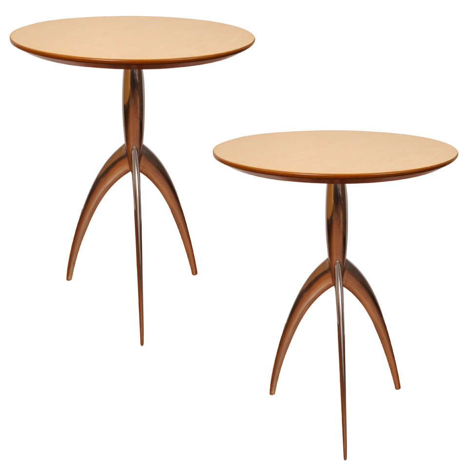 Pair od Italian Jolly Tripod Tables by Magis For Sale