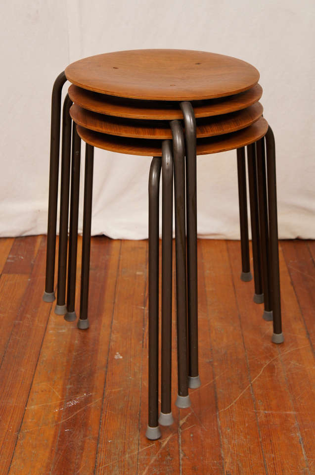 mid century Danish nesting table or stools, 4 at 1stDibs mid century