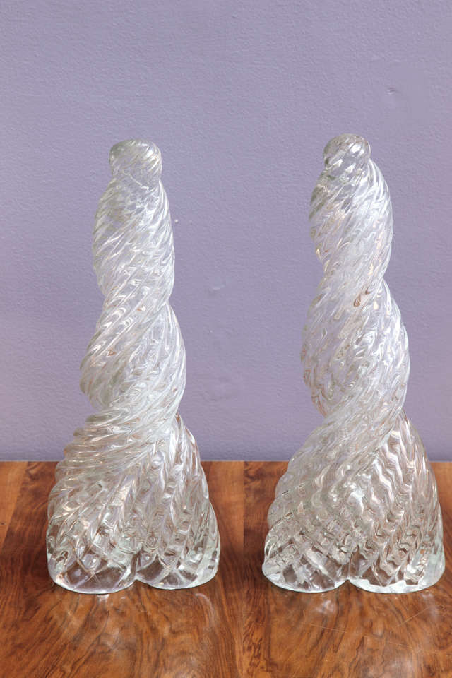 Venini Pair of Diamante Ornaments