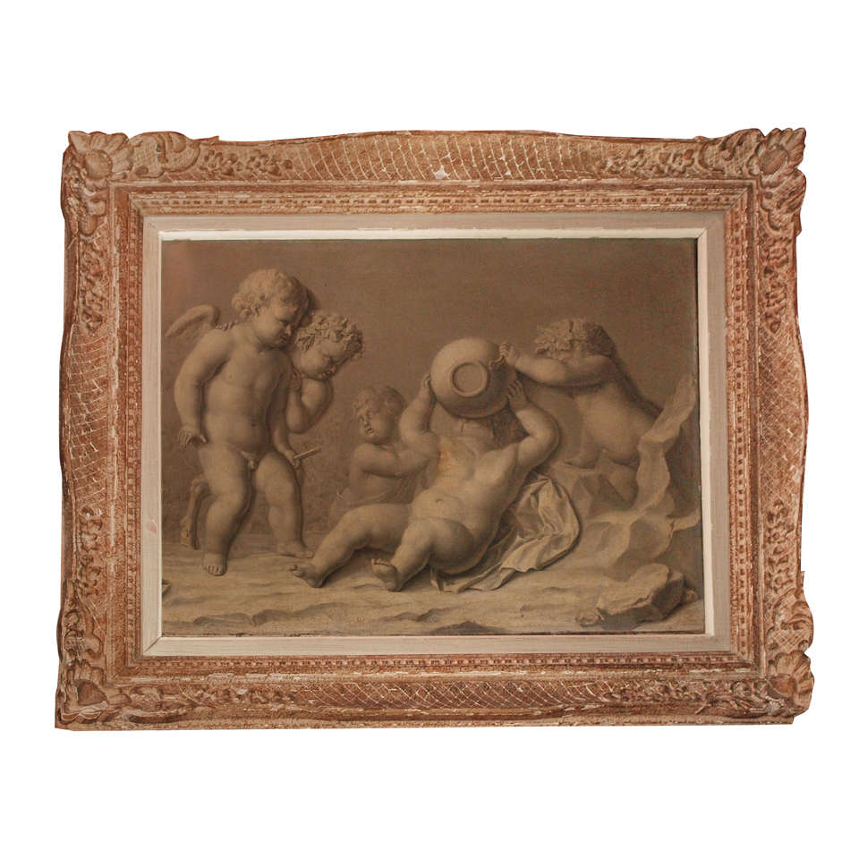 18th century French Grisaille Painting For Sale