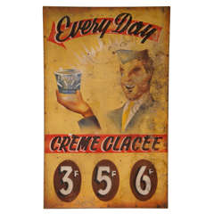 Everyday Creme Glacee French Ice Cream Sign
