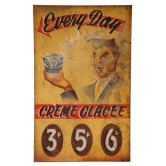 Everyday Creme Glacee French Ice Cream Sign