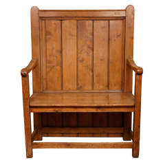 Antique Small English Pine Settle