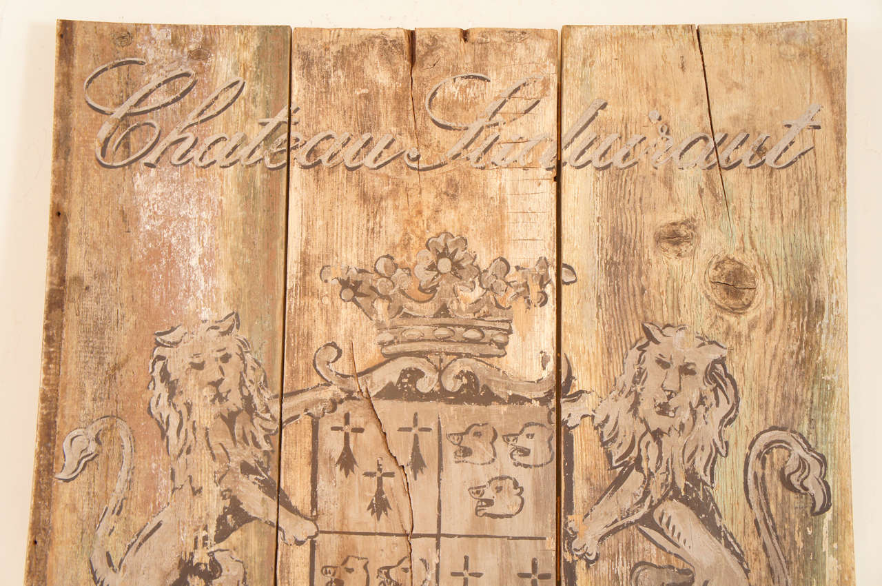 19th Century French Wooden Wine Sign/Sauternes