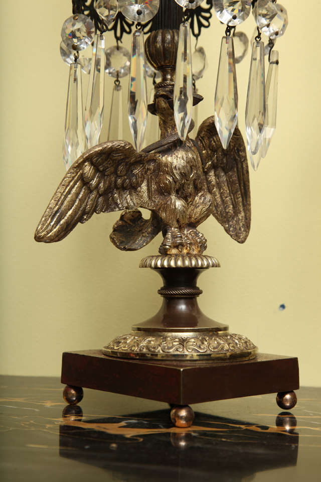 Antique Pair of Regency Ormolu Eagle Candlesticks, English, circa 1810 For Sale 2