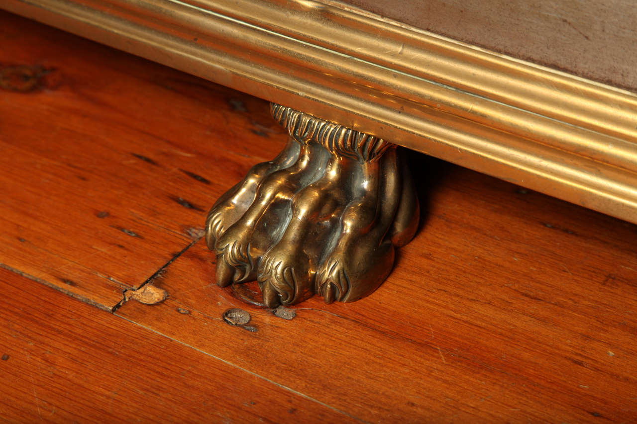 Large Antique Regency Period Brass and Steel Fire Fender, circa 1810 For Sale 1