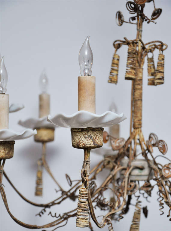 French Wire Work Chandelier, Circa 1870