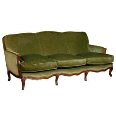 Antique Large French Walnut Sofa