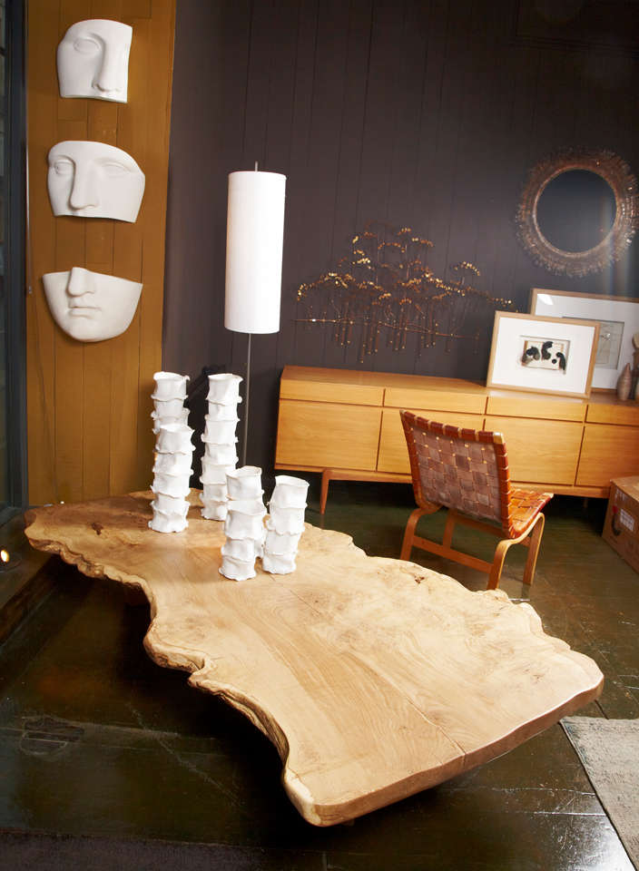 Large Solid Oak Organic Shaped Coffee Table