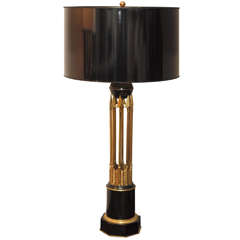 Vintage Elegant Gilt-Bronze Table Lamp attrib. Maison Jansen