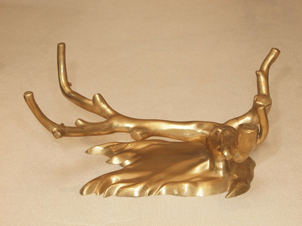 Late 20th Century Tree Form Coffee Table in Cast Brass