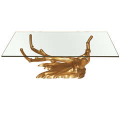 Tree Form Coffee Table in Cast Brass