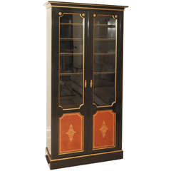 Elegant Ebonized Vitrine signed M. Hirch