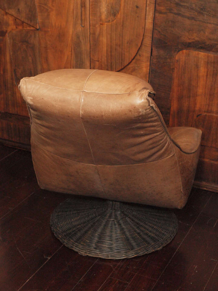 Pair Leather Swivel Chairs by Montis at 1stDibs