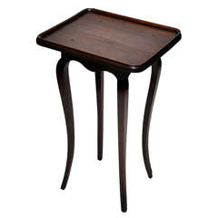 Antique Louis XV Style Walnut Dished Top Side Table, Circa 1820