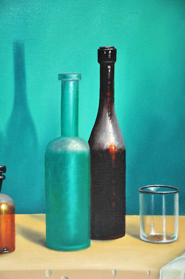 Unknown Still Life of Bottles on a Table