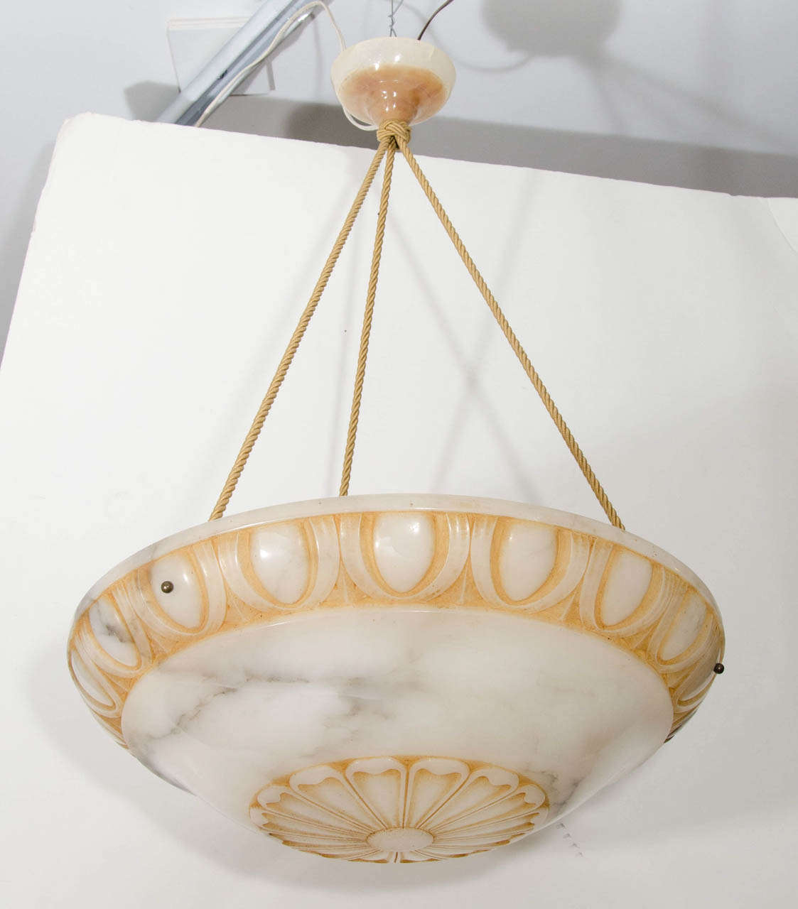 A Neoclassic Alabaster Light Fixture