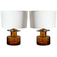 Blenko Style Table Lamps