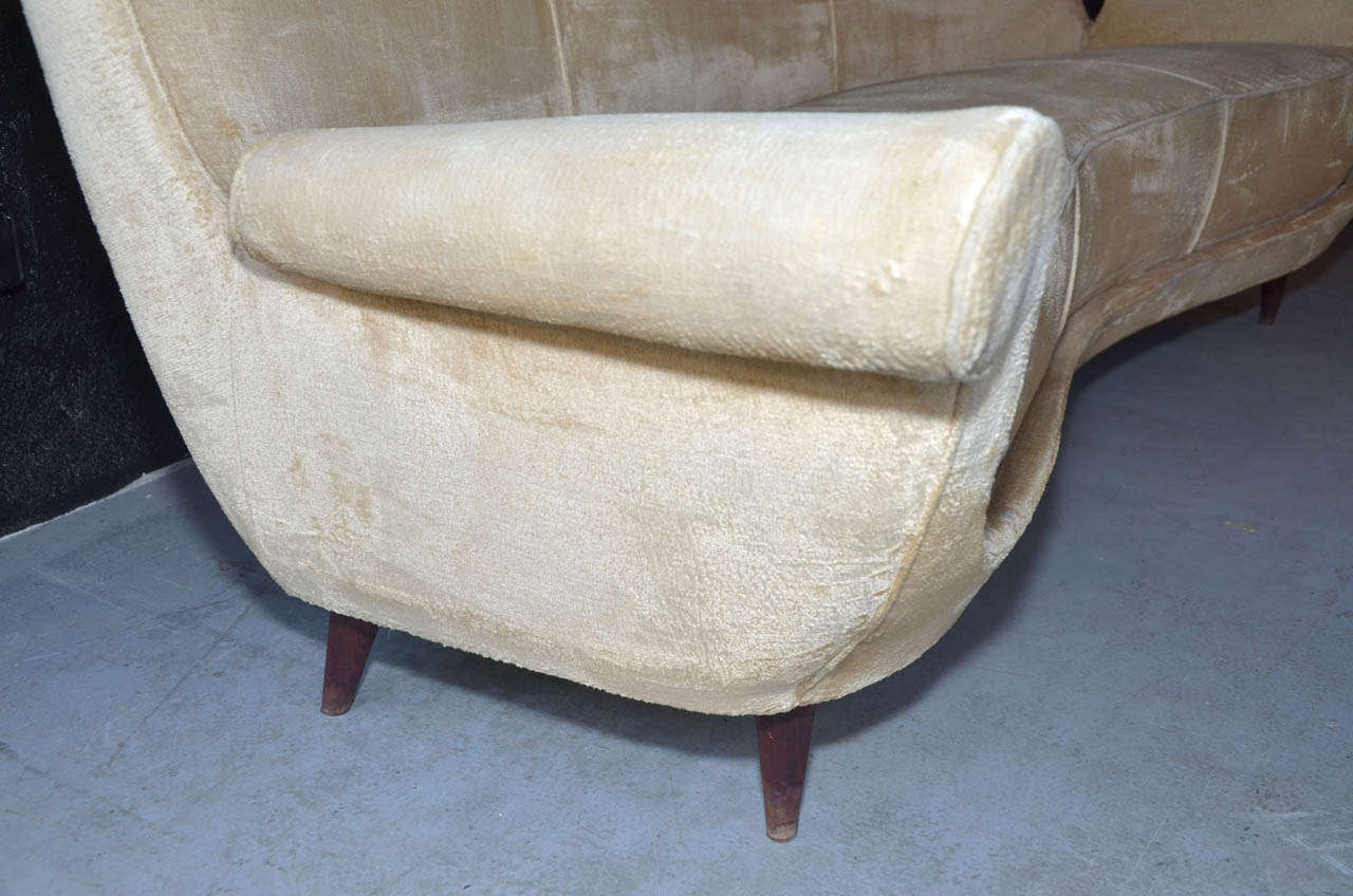1950's Three Seats Italian Sofa For Sale 4