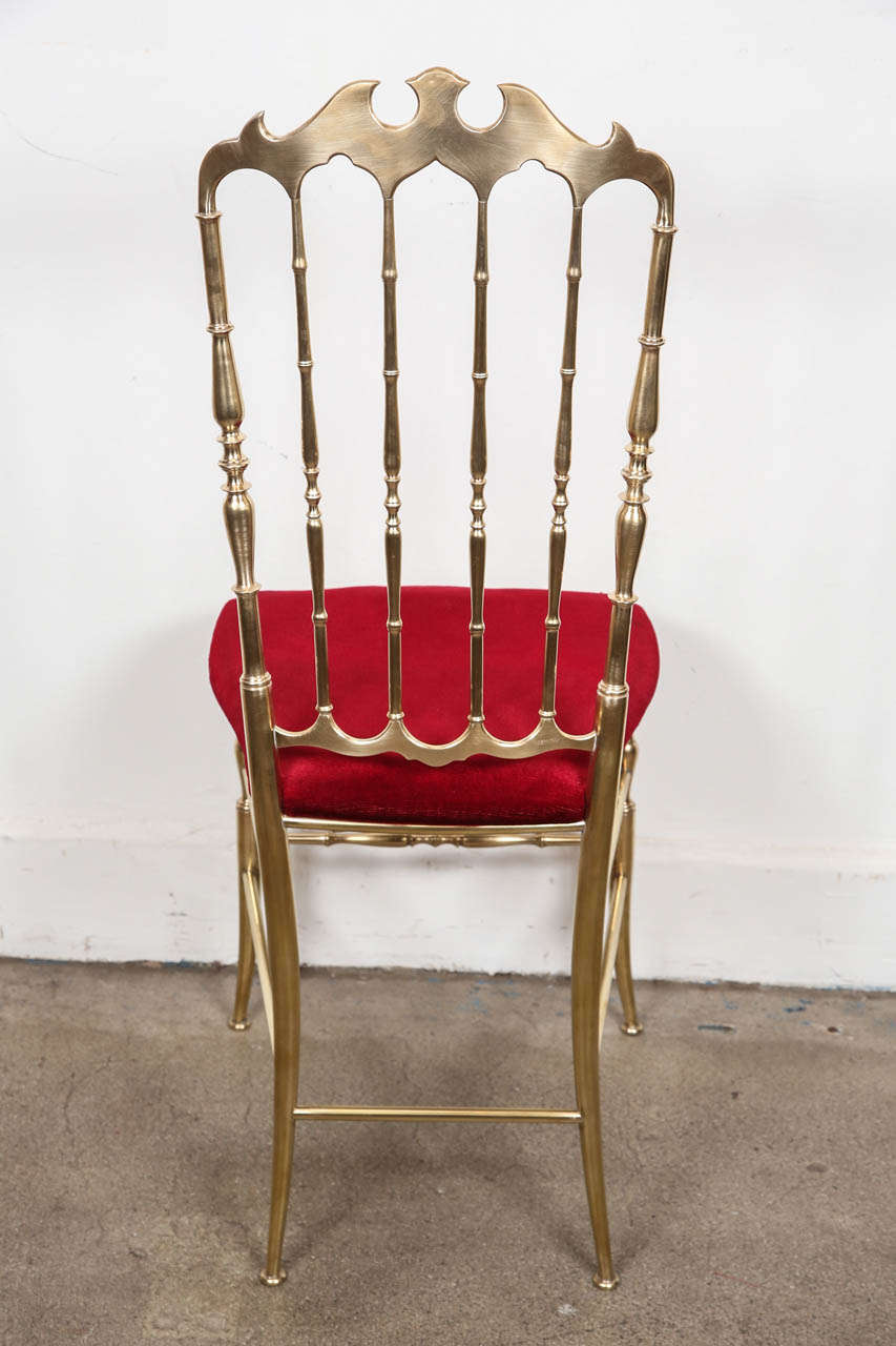 Mid-20th Century Brass Chairs by Chiavari Italy