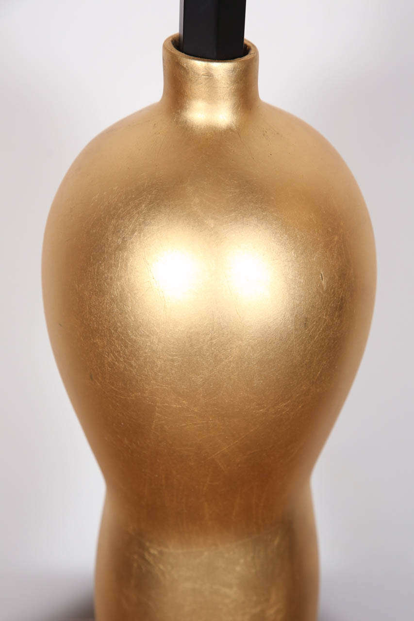 Gold-leafed Murano Glass Table Lamp by John Hutton 1