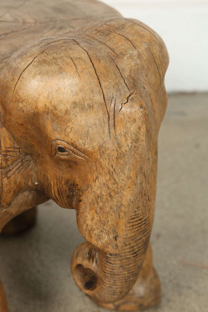 elephant stool wood