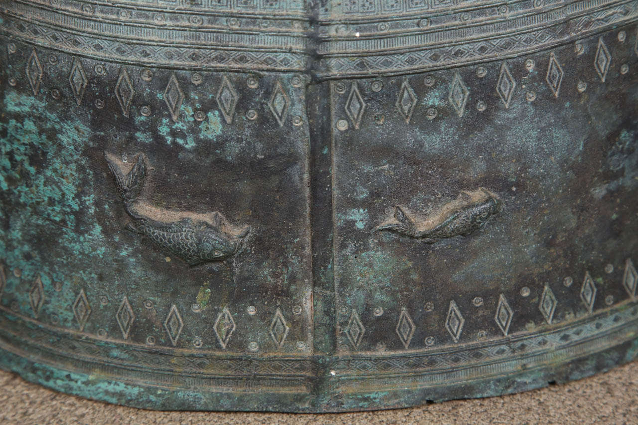 19th Century Bronze Asian Rain Drums