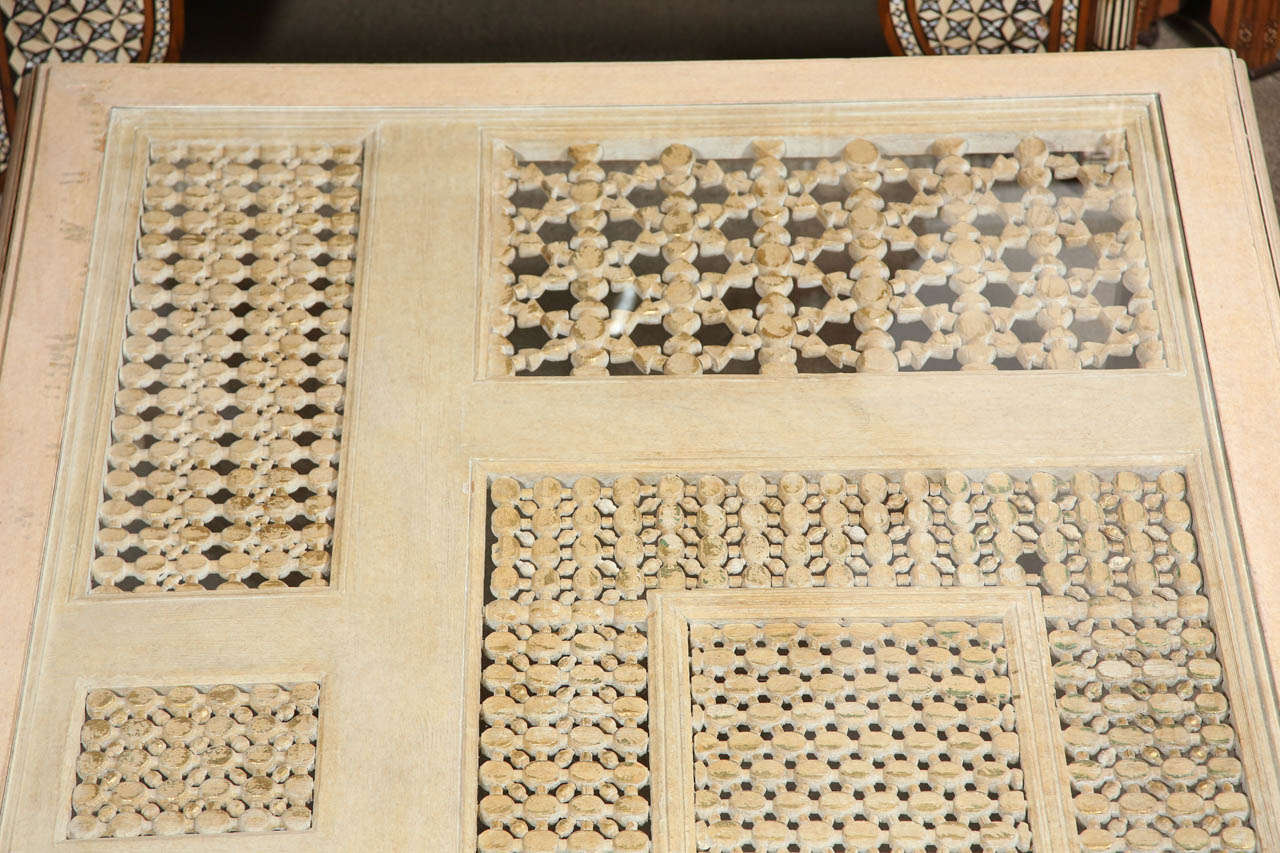 Wood Moroccan Rectangular Coffee Table