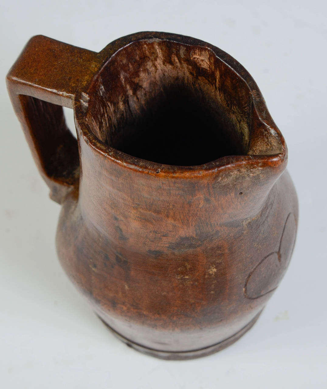 19th Century French Carved Wooden Jug 3