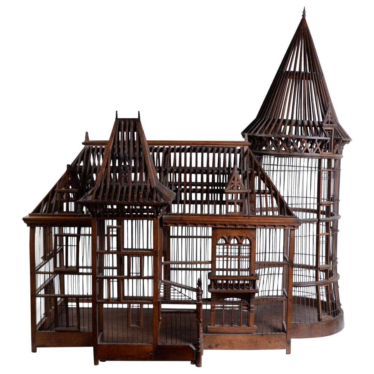 19th Century Carpenter Masterpiece Bird Cage
