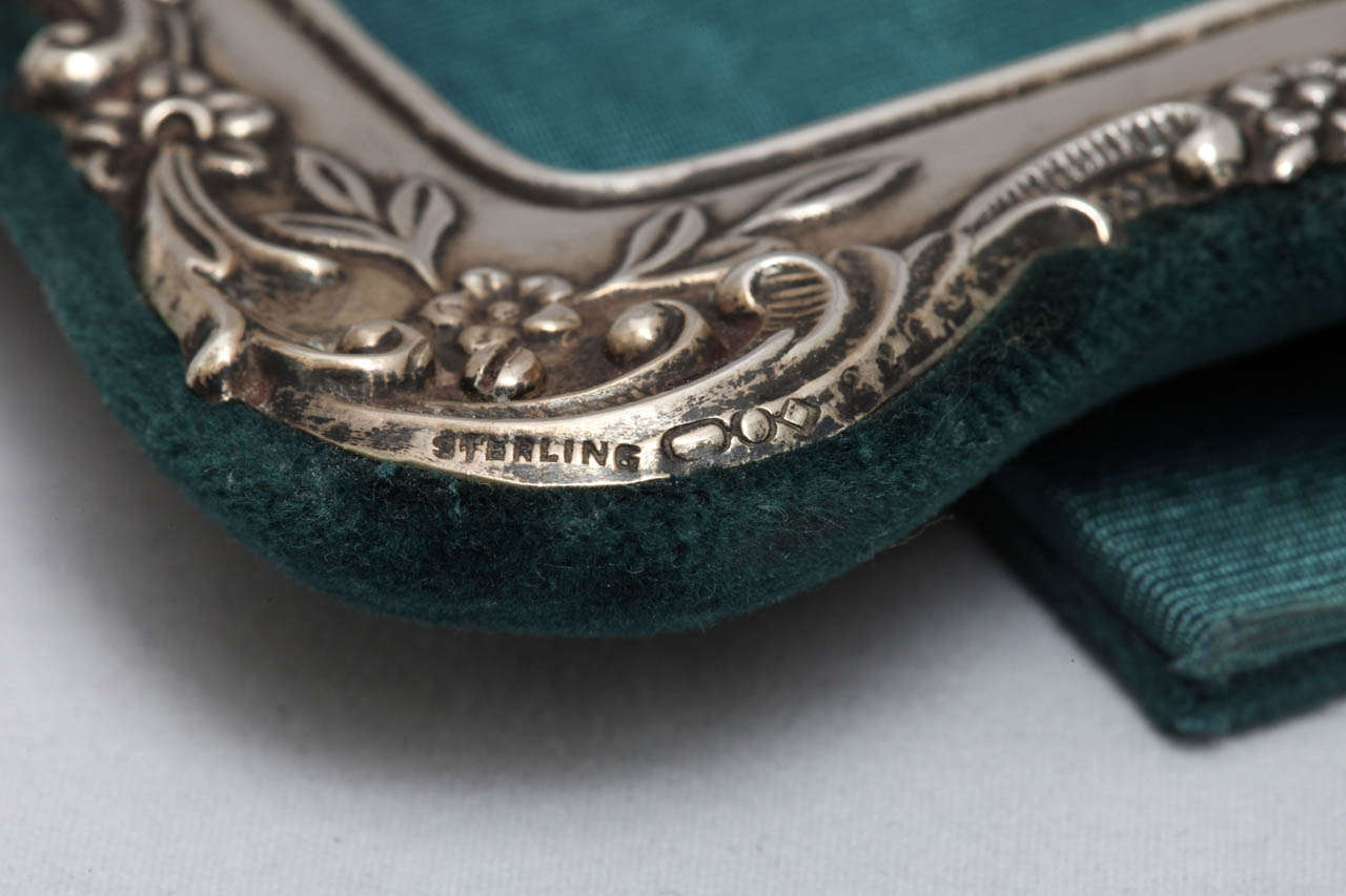 XIXe siècle Cadre photo victorien en argent sterling