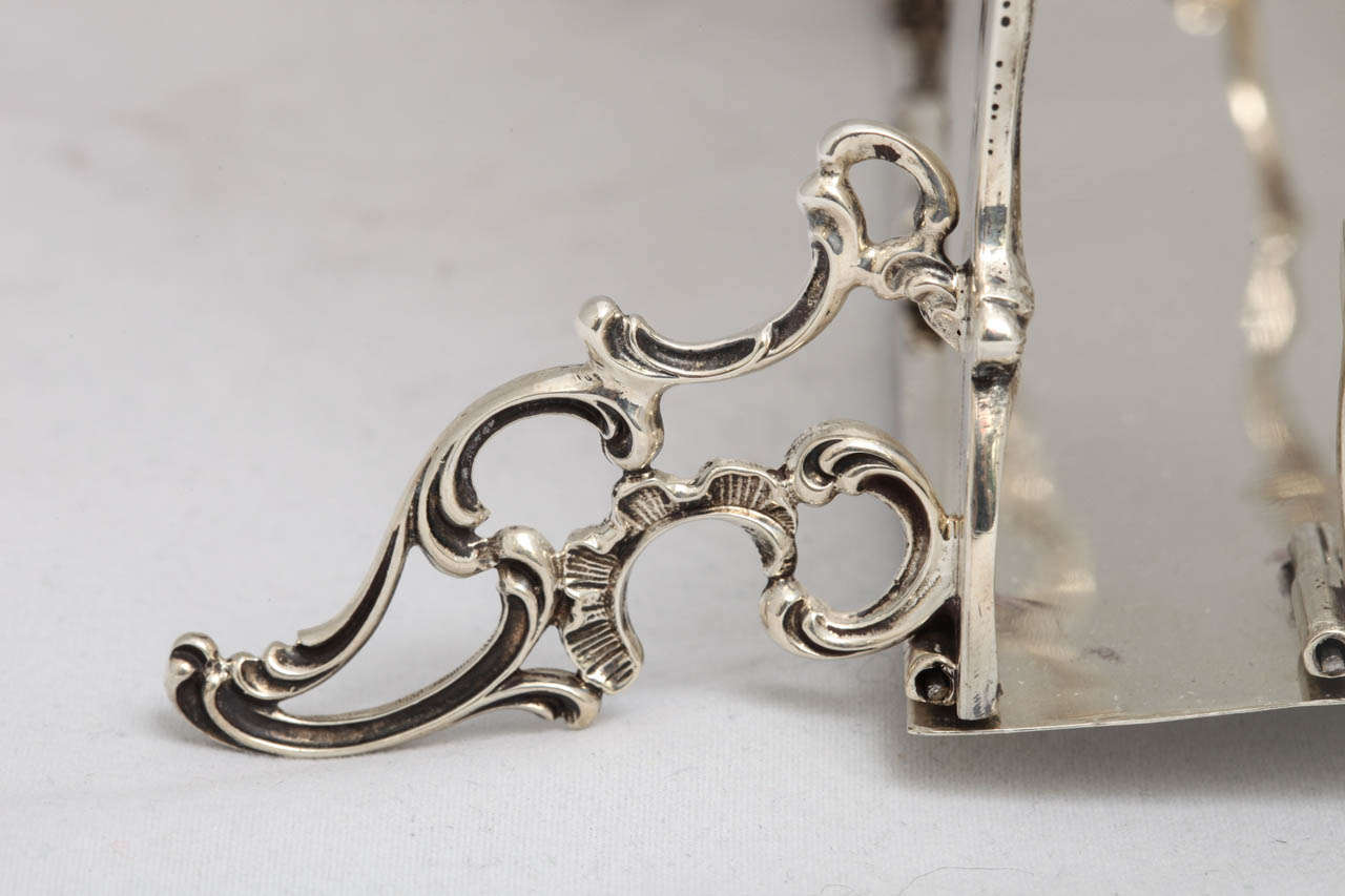 20th Century Sterling Silver Footed Art Nouveau Letter Rack