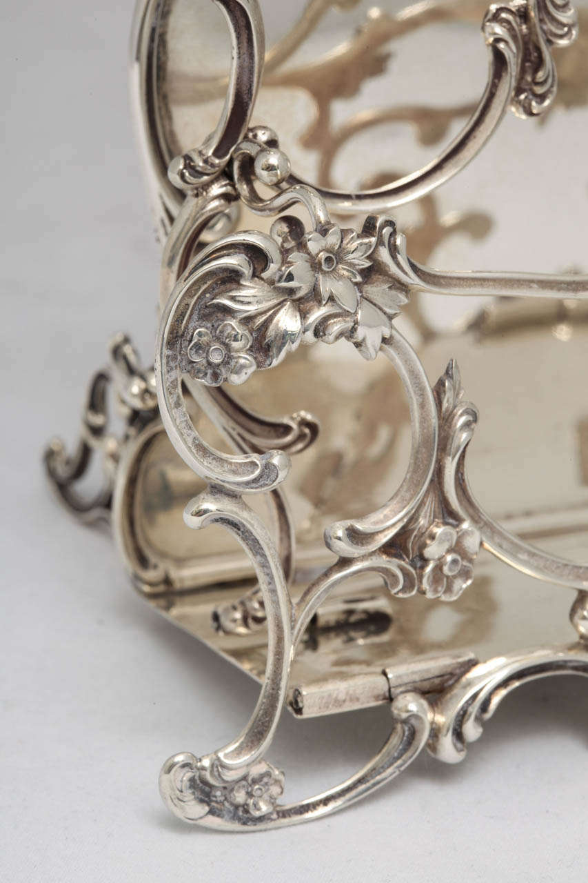 Sterling Silver Footed Art Nouveau Letter Rack 4