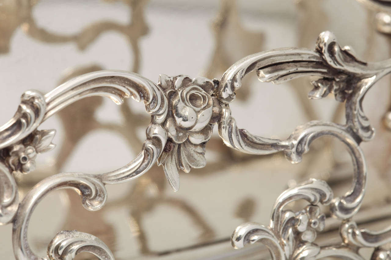 Sterling Silver Footed Art Nouveau Letter Rack 5