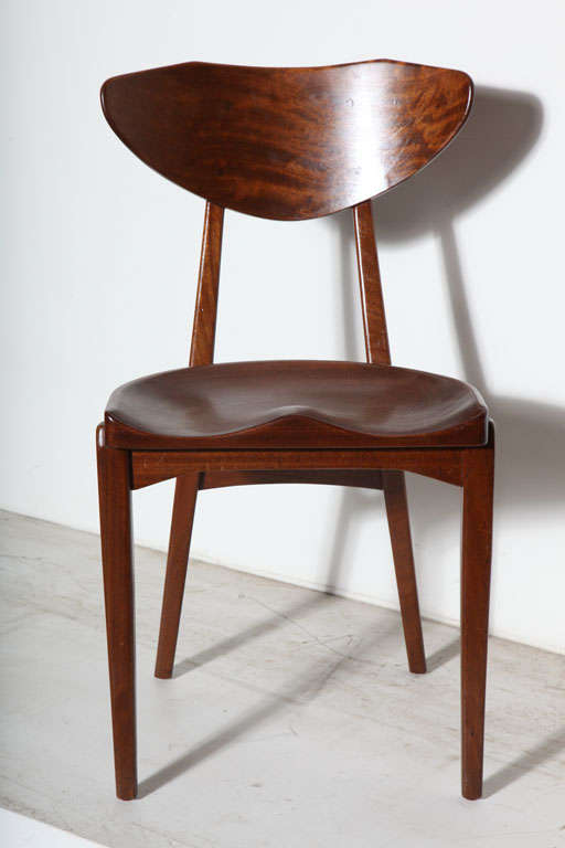 Scandinavian Modern Christensen & Larsen Mahogany Dining Chairs, Set of Six
